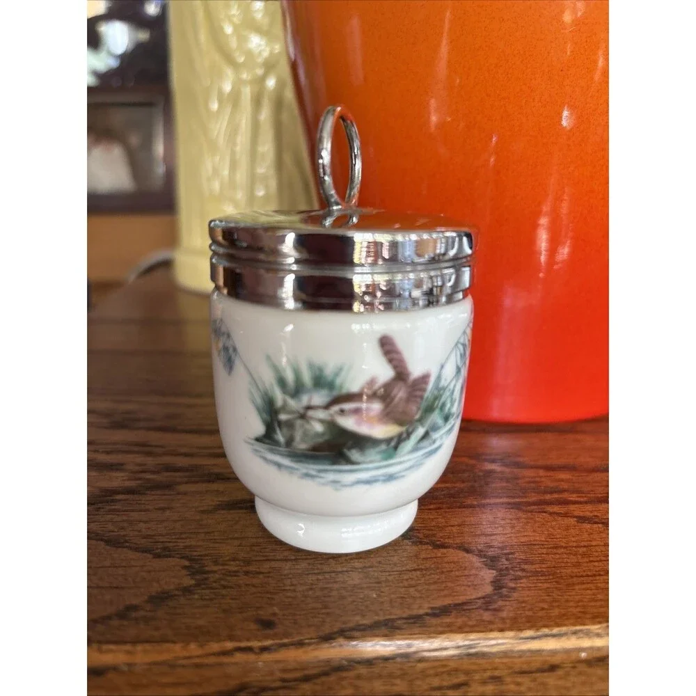 Royal Worcester England  Egg Coddler Woodland Birds Single